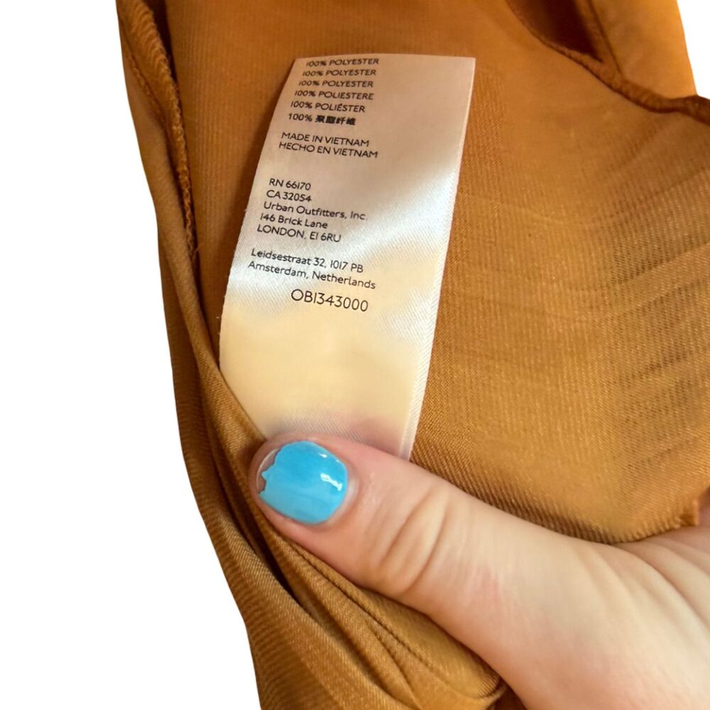 Mes Demoiselles x Anthropologie Harmonia Crinkled Gold Maxi Skirt NWOT Sz M - Picture 12 of 12
